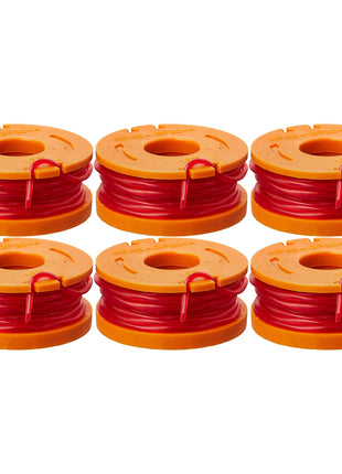 WORX Replacement Spool & Line for String Trimmers, 6-Pack, WA0010