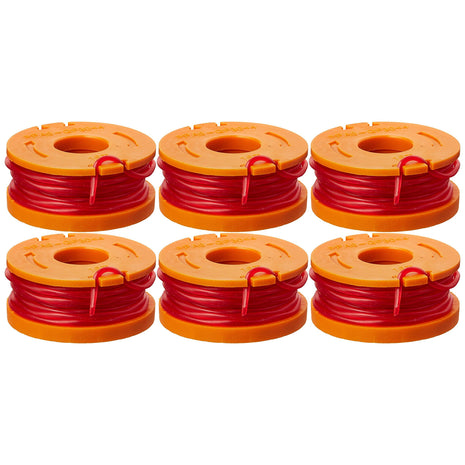WORX Replacement Spool & Line for String Trimmers, 6-Pack, WA0010