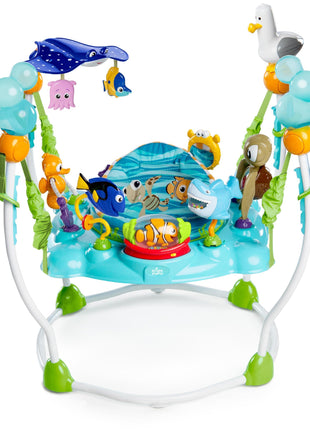 Bright Starts Disney Baby Finding Nemo Sea of Activities Baby Activity Center Jumper with Interactive Toys, Lights, Songs & Sounds, 6-12 Months (Blue)