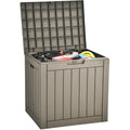 YITAHOME 31 Gallon Outdoor Storage Deck Box, Waterproof Resin Package Delivery and Storage Box with Lockable Lid for Patio Furniture Cushions, Pool Accessories, Garden Tools, Taupe