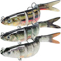 TRUSCEND Easy Catch Swimmax, Magic Noisy Turbulent Wiggling and Vibrating Actions for More Bites, Segmented Swimbait Jointed by Dyneema Strongest Fiber, Lifelike Fishing Lures for Relax Family Fishing