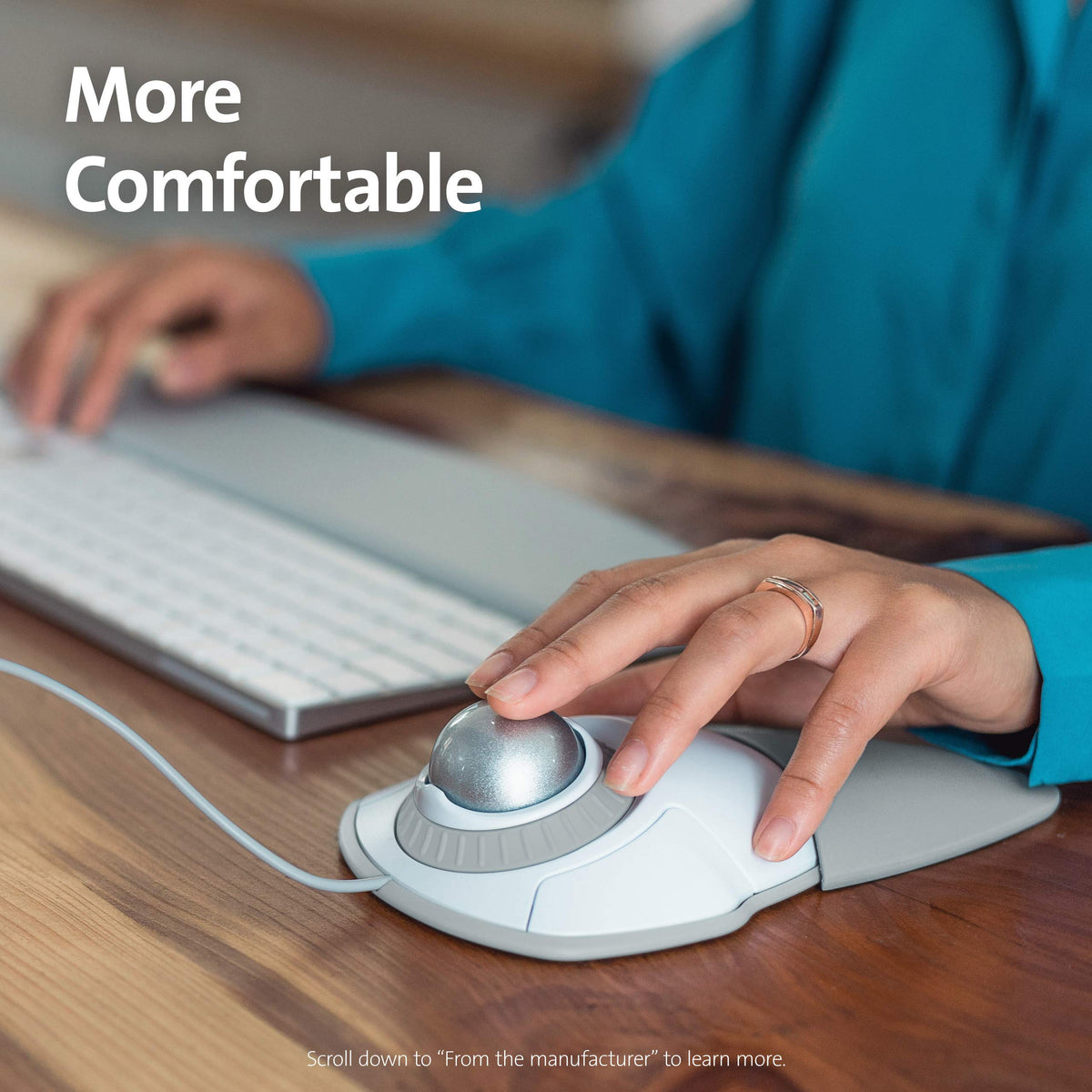 Kensington Orbit Trackball Mouse with Scroll Ring (White) (K72500WW)