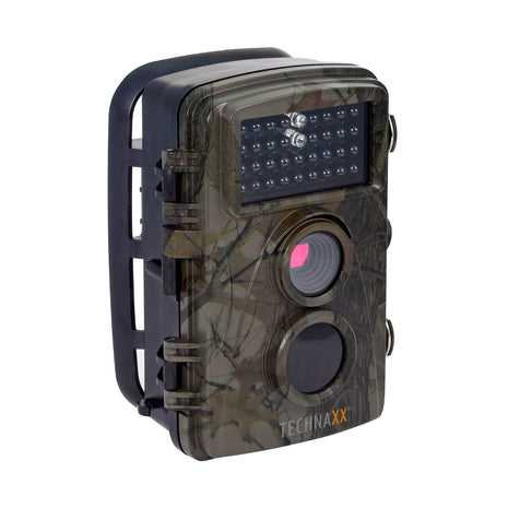 Technaxx Nature Wildlife Cam TX 69 Full HD Outdoor Surveillance Camera Wildlife Camera Night Vision 12MP 1080P Waterproof Motion Detector Photo Trap, Black