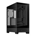 ASUS A31 Black ATX Mid-Tower Gaming Case, Dual-Sided Tempered Glass, Frameless Design, BTF Hidden Connectors, 360 AIO Support, 8° Angled Base, ARGB Ready, Optimized Airflow, Seamless Cable Management