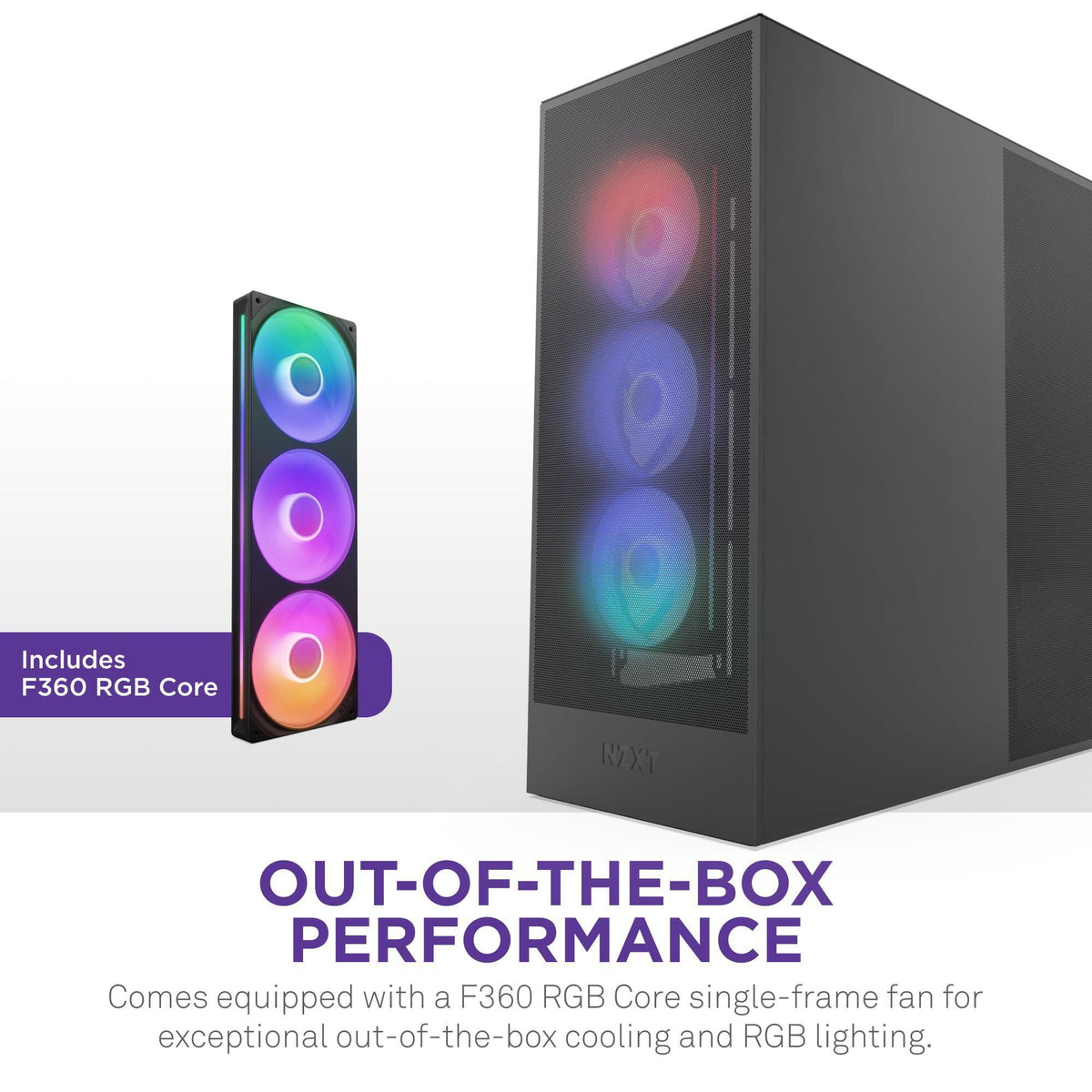 NZXT H7 Flow RGB Mid-Tower ATX Airflow Case with RGB Fans