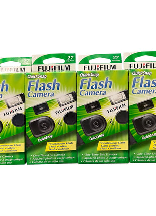 Fujifilm QuickSnap Flash 400 One Time Use 35mm Camera with, 27 Exposures, 4-Pack