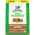 Greenies Pill Pockets for Dogs Large Size, Soft Dog Treats, with Real Peanut Butter, 15.8 oz. Pouch (60 Treats)