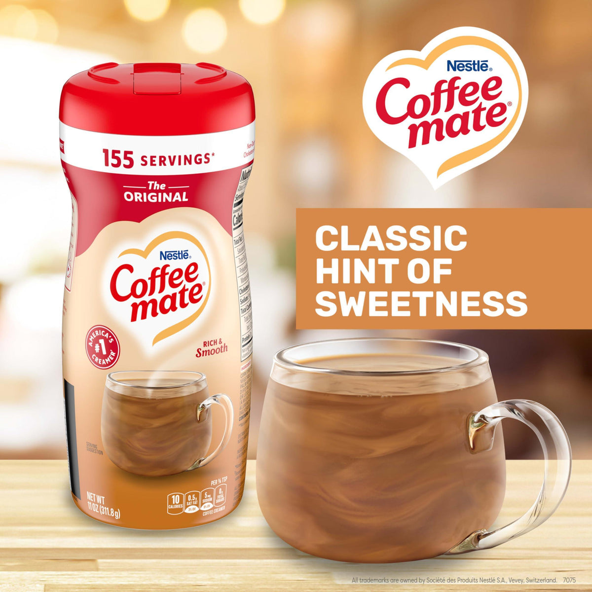 Nestle Coffee mate Coffee Creamer, Original, Powder Creamer, 11 oz Canister (Pack of 12)