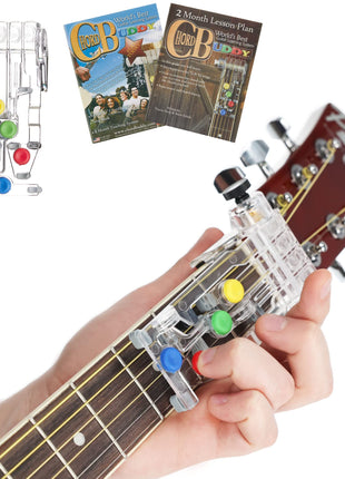 ChordBuddy "MADE IN THE USA" - Guitar Learning with Songbook, Lesson Plan, App, and Right Handed ChordBuddy | 2-Month Lesson Plan with App Access & Video Tutorials; Made in the USA