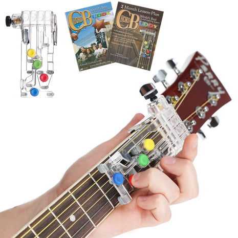 ChordBuddy "MADE IN THE USA" - Guitar Learning with Songbook, Lesson Plan, App, and Right Handed ChordBuddy | 2-Month Lesson Plan with App Access & Video Tutorials; Made in the USA