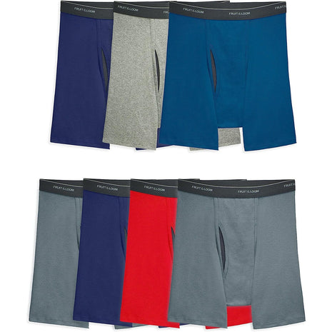 Fruit of the Loom Men's Coolzone Boxer Briefs, 7 Pack-Assorted Colors, Large