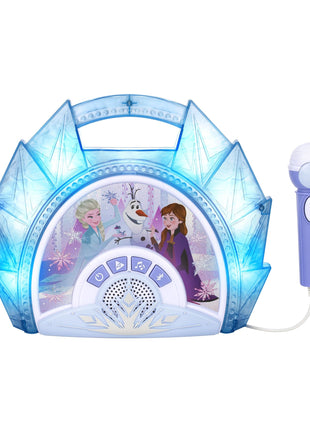 eKids Disney Frozen Karaoke Microphone with Bluetooth Speaker for Fans of Disney Toys, Kids Karaoke Machine with Built in Music