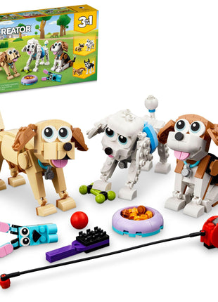 LEGO Creator 3 in 1 Adorable Dogs Building Toys - Pretend Play Toys for Girls & Boys, Ages 7+ Years - Kids Learning & Educational Sets - Gift for Christmas - 31137