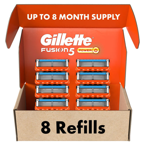 Gillette Fusion5 Power Razor Blade Refills for Men, 8 Count, with Precision Trimmer