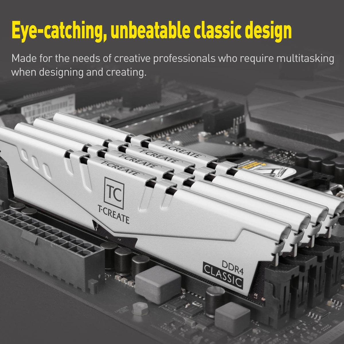 TEAMGROUP T-Create Classic 10L DDR4 32GB Kit (2 x 16GB) 3200MHz (PC4 25600) CL22 Desktop Memory Module Ram - TTCCD432G3200HC22DC01