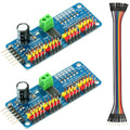 MTDELE 2Pcs PCA9685 16 Channel 12-bit PWM Servo Motor Controller IIC Interface Module Compatible with for Raspberry Pi Arduno Robotics DIY