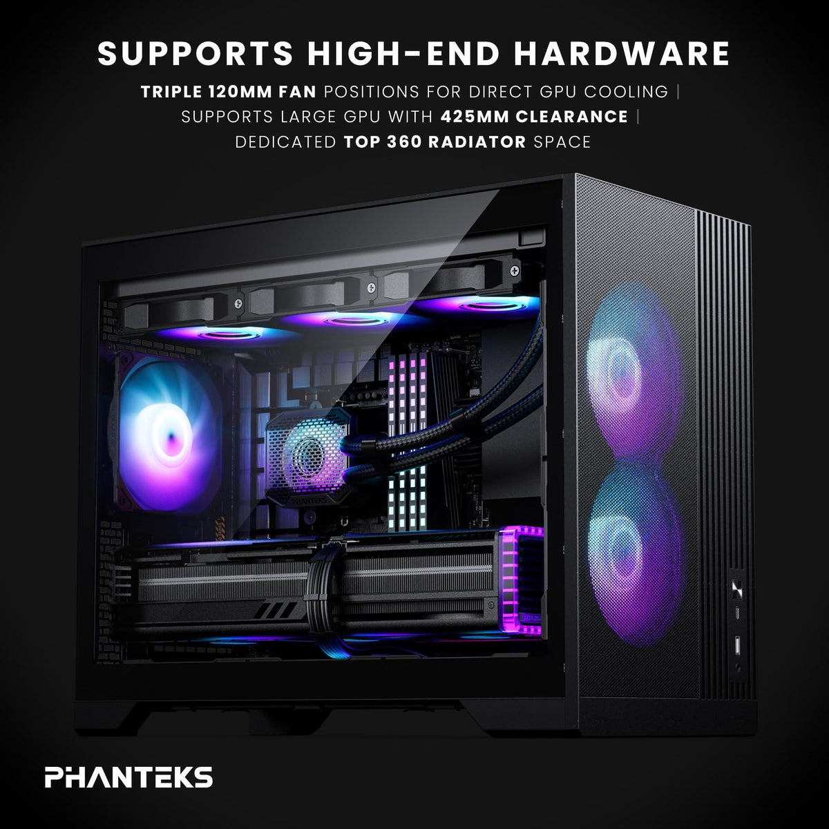 Phanteks XT M3, Compact Micro-ATX Gaming Chassis, High Airflow Performance Mesh,