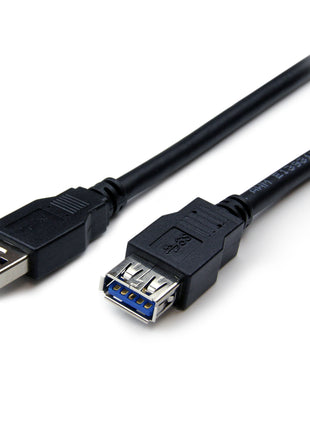 StarTech.com 6 ft Black SuperSpeed USB 3.0 Extension Cable A to A M/F - 2m USB 3 Male to Female Ext Cable/Cord 6ft - 5Gbps (USB3SEXT6BK)