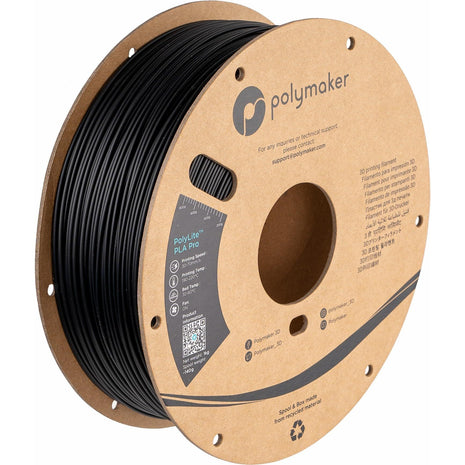 Polymaker PLA PRO Filament 1.75mm, Tough & High Rigidity Black PLA Filament 1.75mm 1kg Cardboard Spool - PolyLite PLA PRO 3D Printer Filament 1.75mm, Print with Most 3D Printers Using 3D Filament