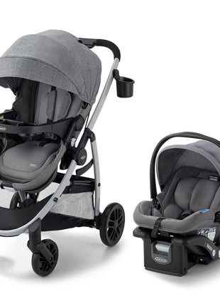 Graco Modes Pramette Travel System | Stroller & Car Seat Combo | 3-in-1 Stroller Modes | Includes Graco SnugRide 35 Infant Car Seat | Ellington