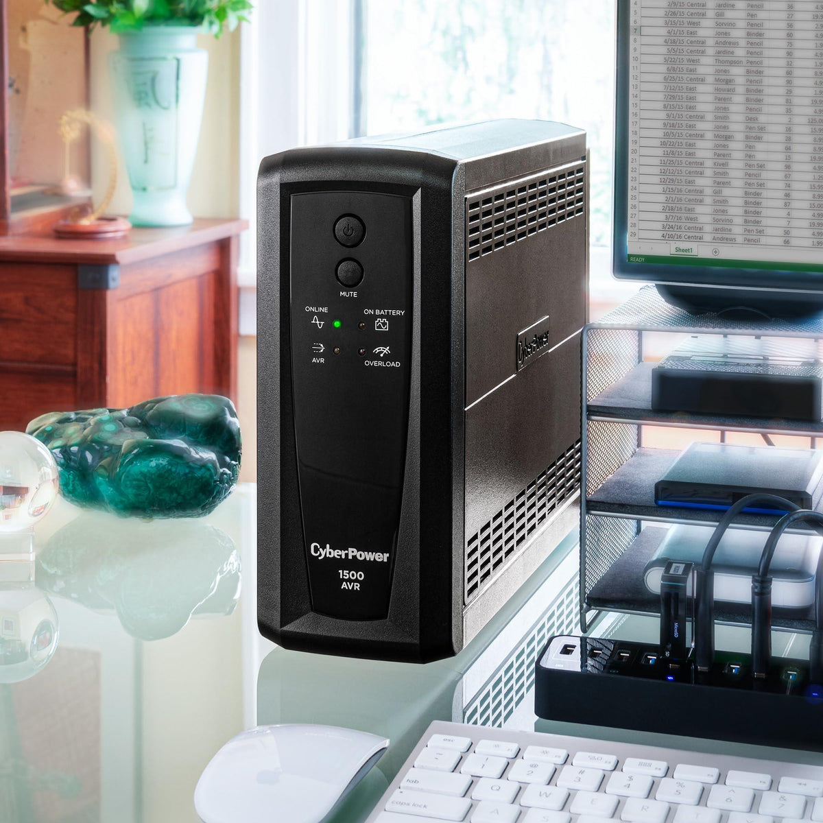CyberPower CP1500AVRT AVR UPS Battery Backup and Surge Protector, 1500VA/900W, 10 Outlets, Mini-Tower, UL Certified