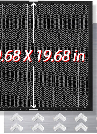YOOPAI Honeycomb Laser Bed 500x500mm Honeycomb Working Table with Aluminum Panel for Laser Cutter Engraver Accessories, Desktop Protection, Fast Heat and Smoke Dissipation 19.68 inchx19.68 inch