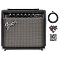 Fender Champion II 25 Watt Guitar Combo Amplifier Bundle with Cable, Austin Bazaar Exclusive 12-Pack Picks, and Instructional Video