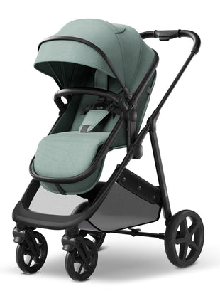 Mompush Wiz 2 in 1 Baby Stroller with Infant Pramette Mode, One Hand Fold Convertible Newborn to Toddler Stroller with Reversible Seat and Large UPF 50+ Canopy
