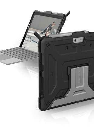URBAN ARMOR GEAR UAG Designed for Microsoft Surface Go 4/ Surface Go 3 / Surface Go 2 / Surface Go Case 10.5" Metropolis Rugged Aluminum Kickstand Military Drop Tested Protective Cover Black