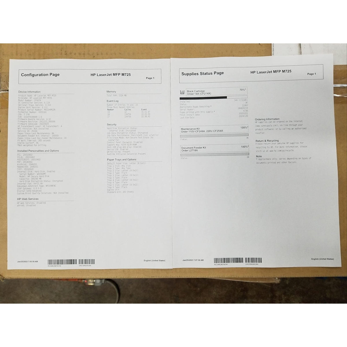 HP CF067A LaserJet Enterprise MFP M725f Multifunction Laser Printer, Copy/Fax/Print/Scan (Renewed)
