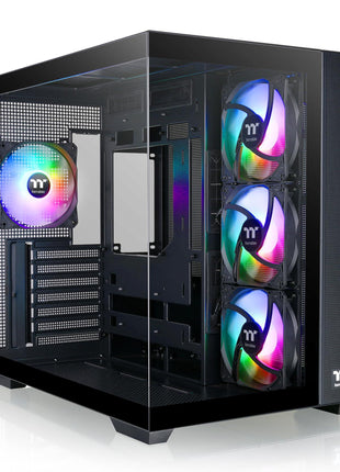 Thermaltake View 380 TG ARGB Black ATX Case; 4x120mm ARGB Fans Included; Supports Hidden-Connector Motherboard; Front & Side Dual Tempered Glass Panel; CA-1Z2-00M1WN-00; 3 Year Warranty
