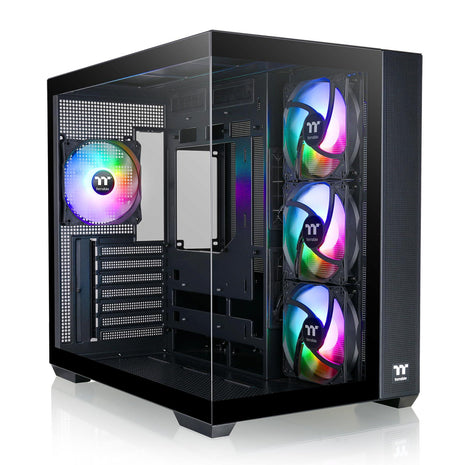 Thermaltake View 380 TG ARGB Black ATX Case; 4x120mm ARGB Fans Included; Supports Hidden-Connector Motherboard; Front & Side Dual Tempered Glass Panel; CA-1Z2-00M1WN-00; 3 Year Warranty