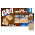 Lance Sandwich Cookies, Nekot Peanut Butter, 10 Individually Wrapped Packs, 6 Sandwiches Each