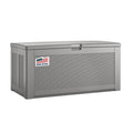 Rubbermaid Extra Large Resin Outdoor Storage Deck Box (134 Gal), Weather Resistant, Gray, Deck Organization for Home/Backyard/Pool Chemicals/Toys/Garden Tools/Porch/Patio Cushions