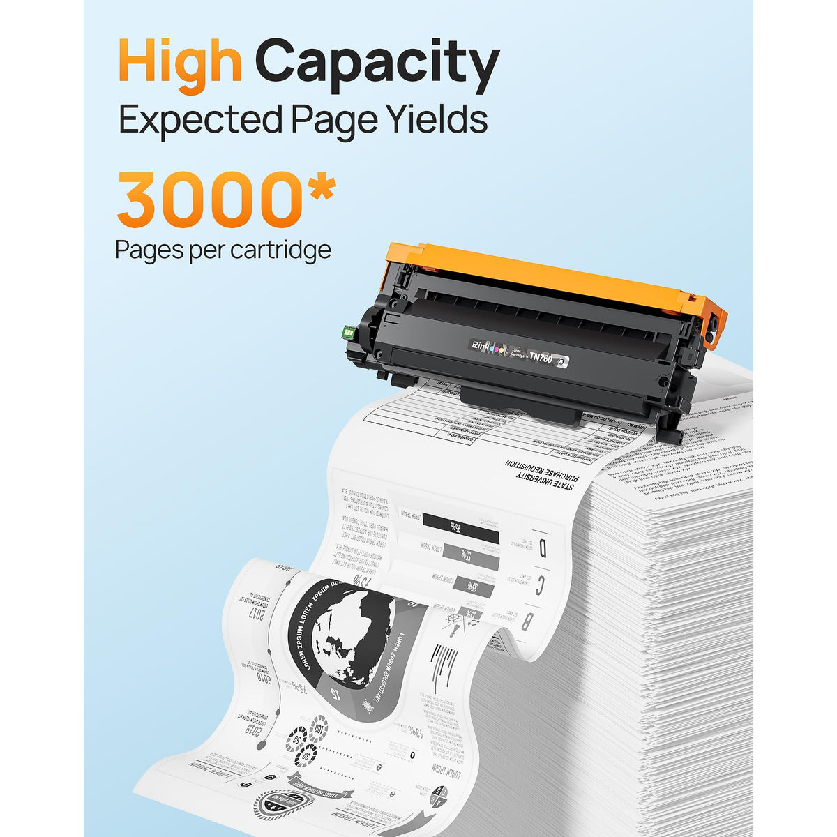E-Z Ink Compatible TN760 Toner Cartridges Replacement for Brother TN-760 TN730 TN-730 to Use with HL-L2350DW HL-L2395DW HL-L2390DW HL-L2370DW MFC-L2750DW MFC-L2710DW DCP-L2550DW (Black, 4 Pack)