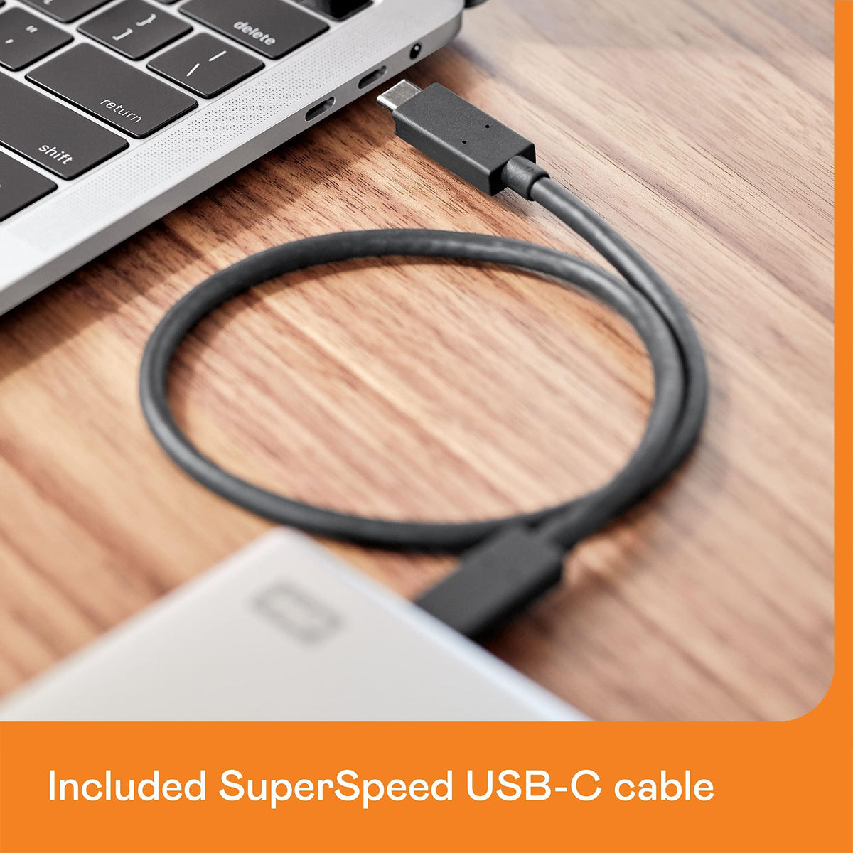 WD 5TB My Passport Ultra for Mac Silver, Portable External Hard Drive, backup software with defense against ransomware, and password protection, USB-C and USB 3.1 - WDBPMV0050BSL-WESN