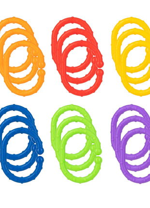 Nuby Linkables Car Seat Toy and Baby Stroller Accessories - 18-Count