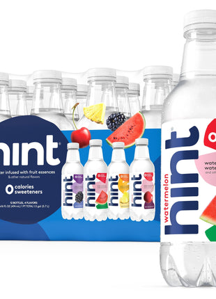 Hint Flavored Water Zero Sugar 0 Calories - Best Sellers Variety (12 pack) | Crisp, refreshing water, fruit flavors. 0 calories, 0 sugar, 0 sweeteners. Hydration for wellness. Gluten-free, Kosher, Vegan