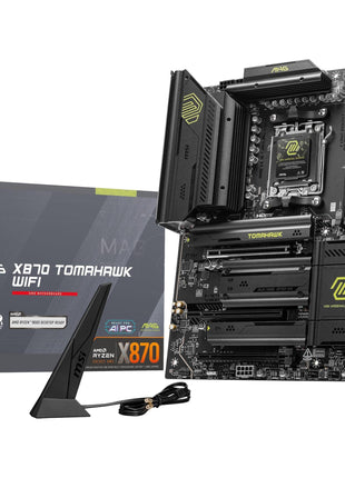 MSI MAG X870 Tomahawk WiFi Gaming Motherboard (AMD Ryzen 9000/8000/7000 Series Processors, AM5, DDR5, PCIe 5.0, M.2 Gen5, SATA 6Gb/s, USB 40Gbps, HDMI/DP, Wi-Fi 7, Bluetooth 5.4, 5Gbps LAN, ATX)