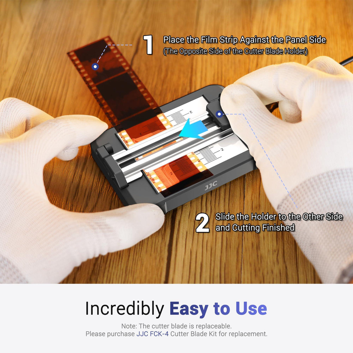 JJC Negative Slide Film Cutter for 35mm 120 Format Strip, 35mm Film Trimmer with 11-Level Brightness Adjustable LED Backlight Panel Support USB-C Charging and Graduated Mark for Clean Cutting