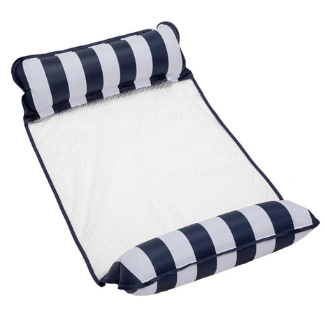 Aqua Original 4-in-1 Monterey Hammock Pool Float & Water Hammock ??Multi-Purpose, Inflatable Pool Floats for Adults ??Patented Thick, Non-Stick PVC Material ??Navy