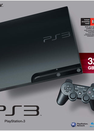 Sony PlayStation 3 Slim 320 GB Charcoal Black Console (Renewed)