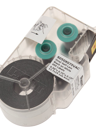 Panduit S100X125VAC P1 Cassette Self-Laminated Label, Vinyl, White 1.00 by 1.25-Inch