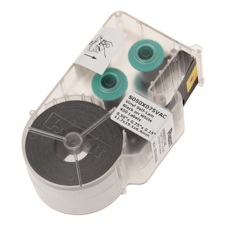 Panduit S100X125VAC P1 Cassette Self-Laminated Label, Vinyl, White 1.00 by 1.25-Inch