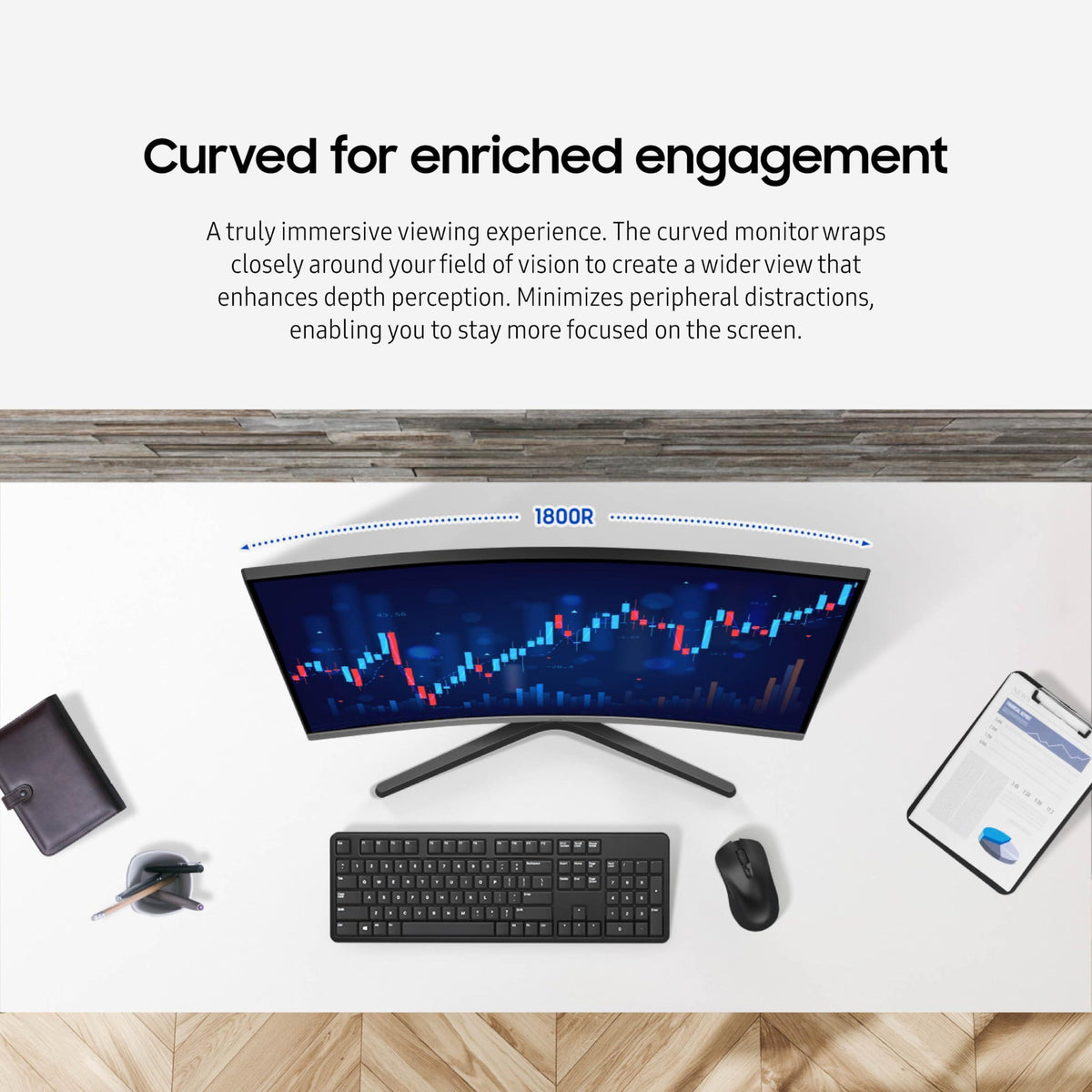 SAMSUNG 32-inch S3 (S39GD) FHD 100Hz Curved Monitor, Game Mode, Eye Saver Mode, Multiple Connectivity with HDMI Port, Built-in Speakers, LS32D396GANXZA, 2025
