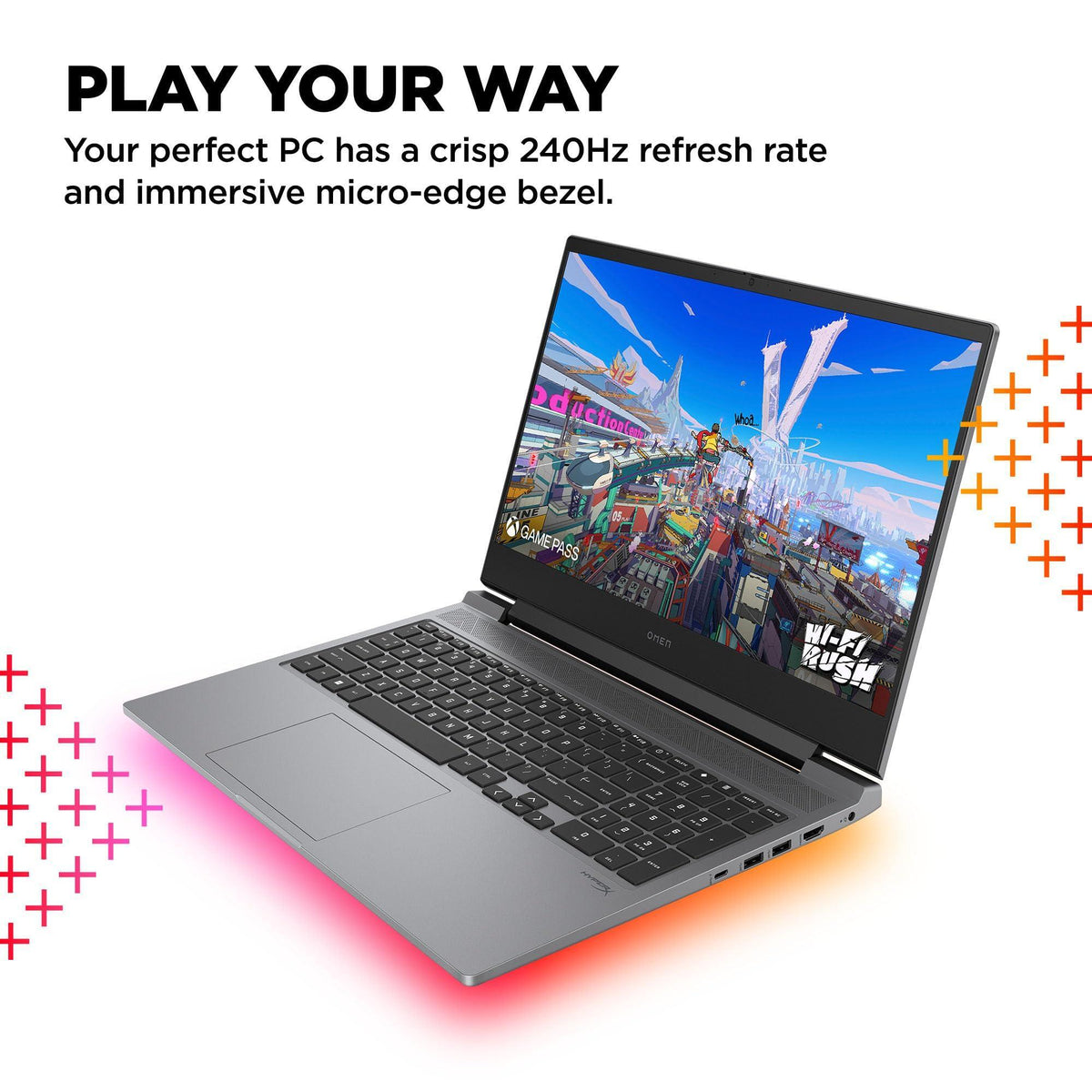 HP OMEN 16 inch Laptop, FHD 144Hz Display, Intel Core i7-14650HX, 16 GB RAM, 512 GB SSD, NVIDIA GeForce RTX 4060 GPU (8 GB Dedicated), Windows 11 Home, 16-ae0100nr (2024)