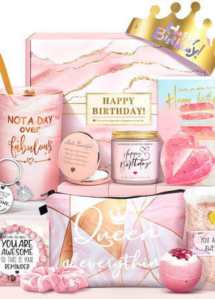 Jumway Not A Day Over Fabulous Mug Gifts Set- Birthday Gifts for Women - Funny Birthday Gift Ideas for Her,Friends, Coworkers, Her, Wife, Mom, Daughter, Sister, Aunt Ceramic Marble Mug 14 Oz