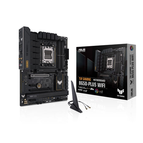 ASUS TUF Gaming B650-PLUS WiFi AMD B650 AM5 RyzenTM Desktop 9000 8000 and 7000 ATX Motherboard, 14 Power Stages, PCIe® 5.0 M.2, DDR5 Memory, WiFi 6 and 2.5 Gb Ethernet, USB4® Support Aura Sync