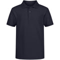 Nautica Boys' School Uniform Short Sleeve Pique Polo, Navy, Large(14/16)