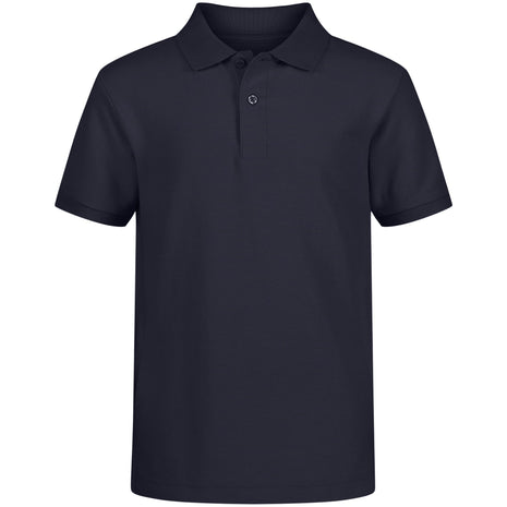 IZOD Boys' School Uniform Short Sleeve Pique Polo, Navy, 14-16